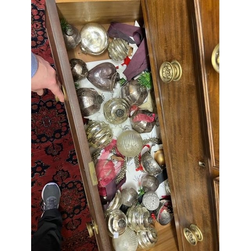 182 - A large collection of Ornamental Christmas Decorations, including candle baubles lights, three stand... 