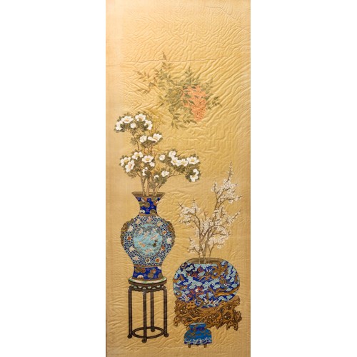 95 - 19th Century Chinese SchoolA superb set of Six 19th Century monochrome Paintings on silk, with varia... 