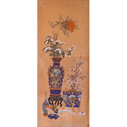 95 - 19th Century Chinese SchoolA superb set of Six 19th Century monochrome Paintings on silk, with varia... 