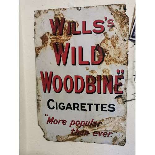 154 - An original white enamel Advertisement Sign, for 