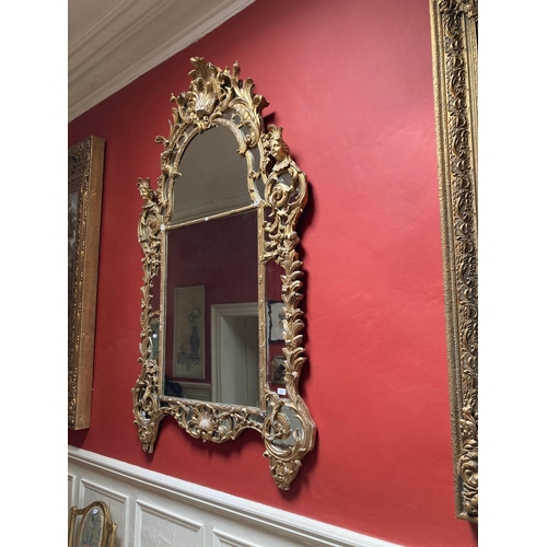 74 - An attractive and large early 18th Century French giltwood Mirror Overmantel, probably R. Gence, c. ... 