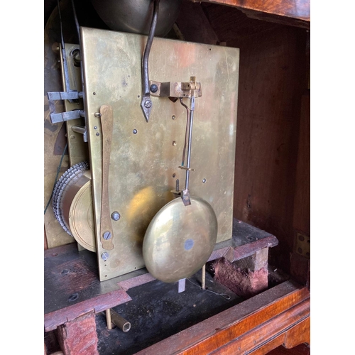 81 - A fine walnut cased Bracket Clock, by James Mangen, Cork, with single fusée movement striking on a s... 