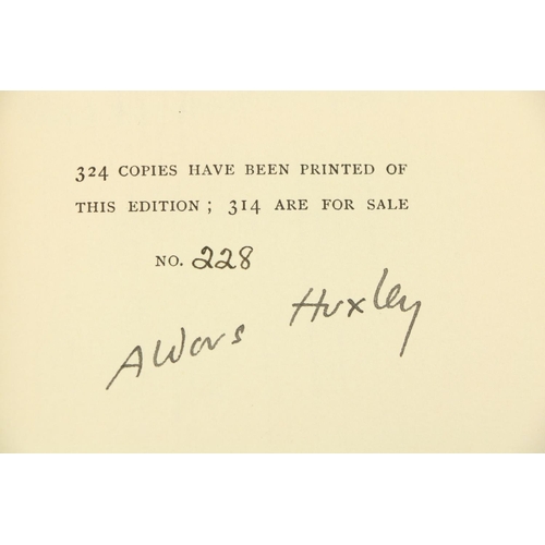 29 - Signed Limited EditionHuxley (Aldous) Brave New World, A Novel. Roy 8vo Lond. (Chatto & Windus) ... 