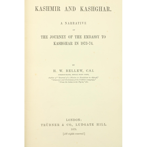 31 - Inscribed Presentation CopyBellew (H.W.) Kashmir and Kashghar, A Narrative of The Journey of th... 