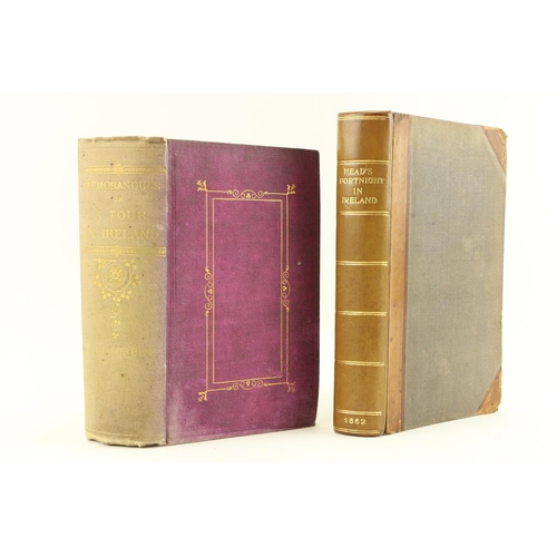 34 - Irish Travel: Forbes (Sir John) Memorandums of a Tour in Ireland, 2 vols. in one, 8vo Lond. 1853. Fi... 
