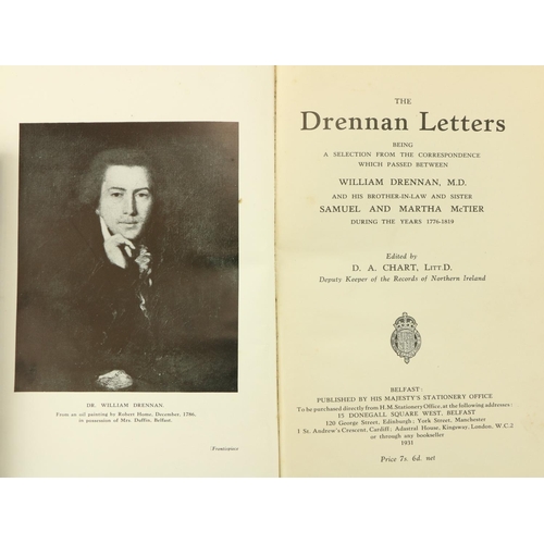 62 - 1798: H.M.S.O. - Chart (D.A.)ed. The Drennan Letters, roy 8vo Belfast 1931 First Edn., port. frontis... 