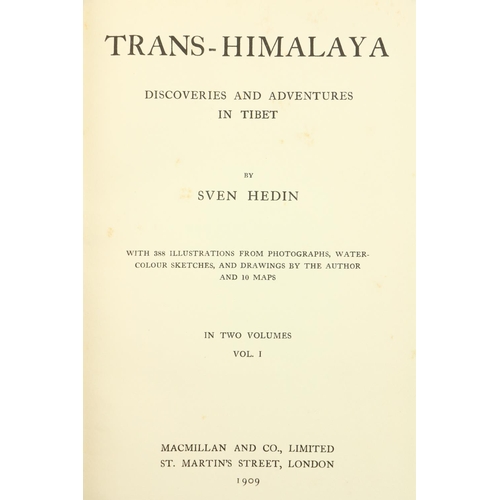 65 - Hedin (Sven) Trans - Himalaya Discoveries and Adventures in Tibet, 2 vols. thick 8vo Lond. 1909... 