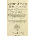 Scarce Irish Author[Rochfort (Luke)] The Genealogie of Protestants, or, A Briefe Disc... 