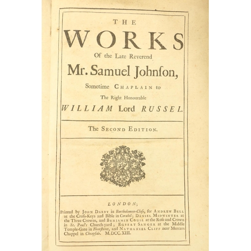 99 - Johnson - The Works of the late Reverend Mr. Samuel Johnson, Sometime Chaplain to the Rt. Honou... 