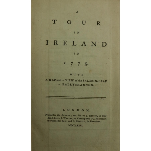 167 - [Twiss (Rich.)] A Tour in Ireland in 1775, With a Map, and a View of the Salmon-Leap at Ballysh... 