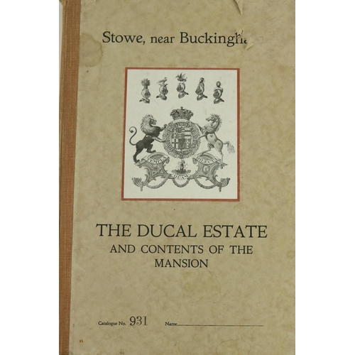 407 - Stowe, near Buckingham The Ducal Estate and Contents of the MansionCatalogue: Jackson Stops - The Il... 