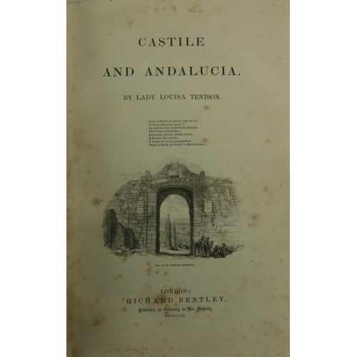 206 - With Fine Litho PlatesTenison (Lady Louisa) Castile and Andalucía, sm. folio Lond. (Rich. Bentley) 1... 