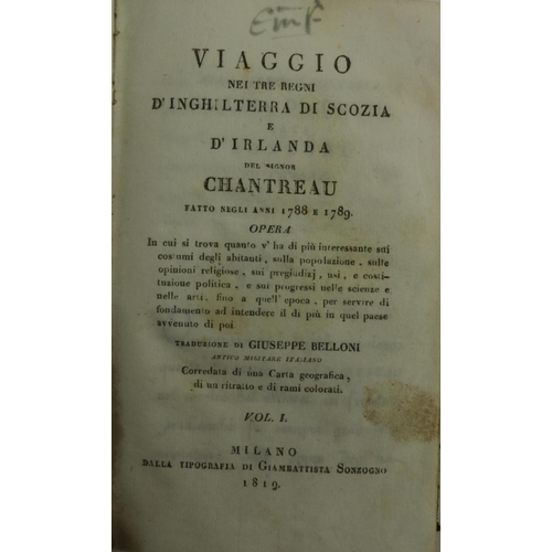 139 - Chantreau - Viaggio nei Tre Regni d'Ingliterre di Scozia e d'Irlanda del Signor Chantreau fatto... 