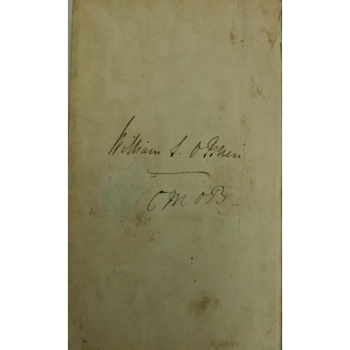 141 - Signed by Wm. Smith O'BrienAssociation Copy - Eyre (Lieut. Vincent) The Military Operations at Cabul... 