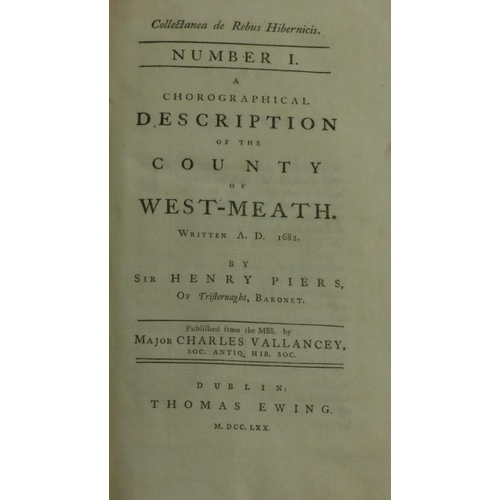 156 - [Vallencey (Charles)]ed. Collectanea de Rebus Hibernicus, Vols. I - IV only, together 4 vols. 8vo Du... 