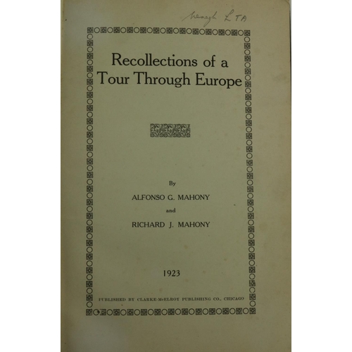 159 - Signed Presentation CopyMahony Alfonso (G.) & Richard J.) Recollections of a Tour Through E... 