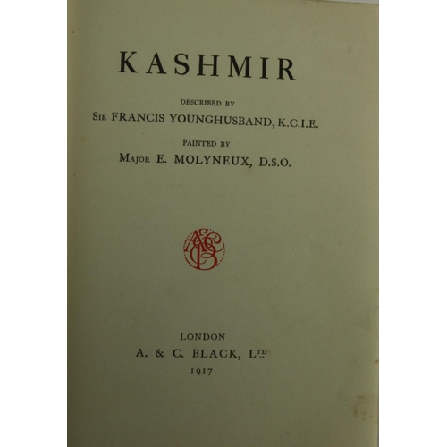 163 - India: Younghusband (Sir F.) Kashmir, illus. by Major E. Molyneux, roy 8vo Lond. (A. & C. B... 