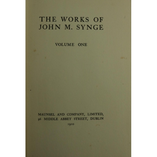 172 - Synge -  The Works of John M. Synge,  4vols. 8vo Dublin (Maunsel & Co.) 1910. First Collected Ed... 