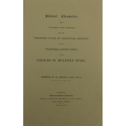 173 - Presentation Copy to Lord RosseAstronomy: Smyth (Admiral W.H.) Sidereal Chromatics; Being A Re-... 