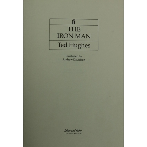 203 - Hughes (Ted) The Iron Man, illustrated by Andrew Davidson. Roy 8vo Lond. (Faber and Faber) 1985. Fir... 