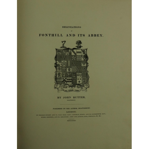 250 - With Attractive Coloured PlatesRutter (John) Delineations of Fonthill and its Abby, lg. 4t... 
