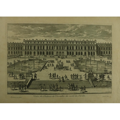 254 - Engraved French Plates: de Poilly (N.) Chateau de Versailles Sous Louis XIII, 1610 - 1643, Oblong fo... 