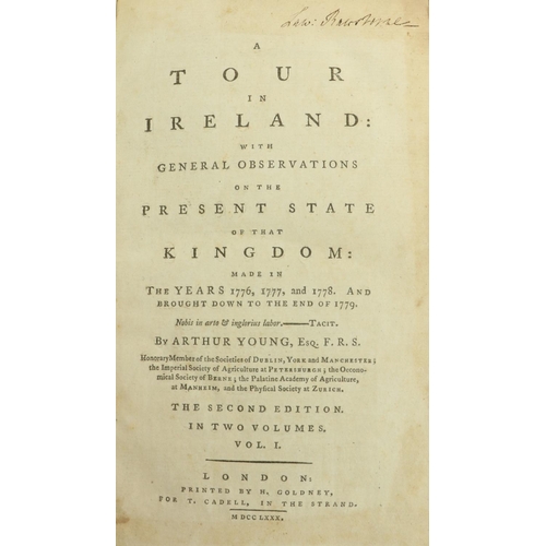 332 - Young (Arthur) A Tour in Ireland: With General Observations on the Present State of that K... 