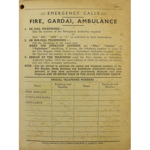 372 - Irish Telephone Directory -  Eolaí an Telefoín, thick 4to Dublin 1955. 280pp... 