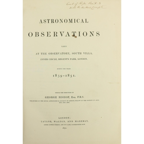 379 - Presentation CopyAstronomy: Bishop (George) Astronomical Observations taken at the Observatory, Sout... 