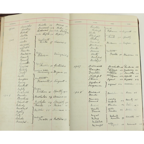 397 - Co. Wicklow: Ledger, Kennel Stud Book for Coolattin House, Co. Wicklow, c. 1897-1918. It lists name ... 