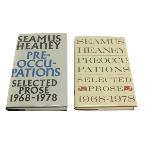 601 - Heaney (Seamus) Preoccupations, Selected Prose 1968-1978. L. Faber 1980, First Edn., orig. cloth in ... 