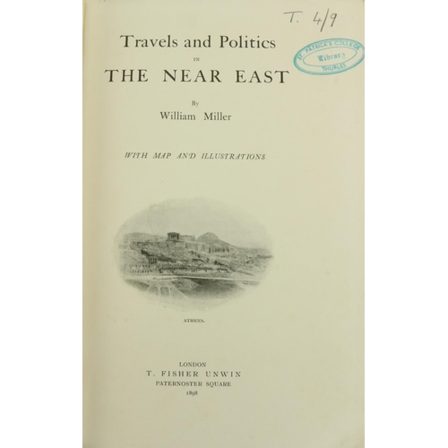 612 - Miller (Wm.) Travels and Politics in the Near East, 8vo Lond. 1898. First Edn., profusely illustrate... 