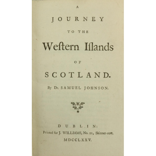 662 - Two Rare Dublin VariantsJohnson (Dr. Samuel) A Journey to the Western Islands of Scotland, 12mo Dubl... 