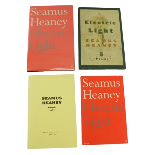 603 - Heaney (Seamus) Electric Light, L. 2001, Faber, First Regular Edn., cl. in d.w.,; with the First Pap... 