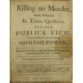 Dedicated to Oliver Cromwell[Titus (Col.)] Allen (Wm.) Killing No Murder, Briefly Discours'd, In Thr... 