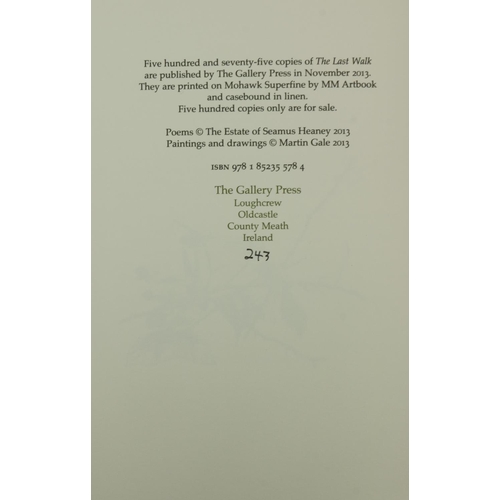 1007 - Heaney (Seamus) The Last Walk, trans. from Pascoli, paintings and drawings by Martin Gale, Gallery 2... 