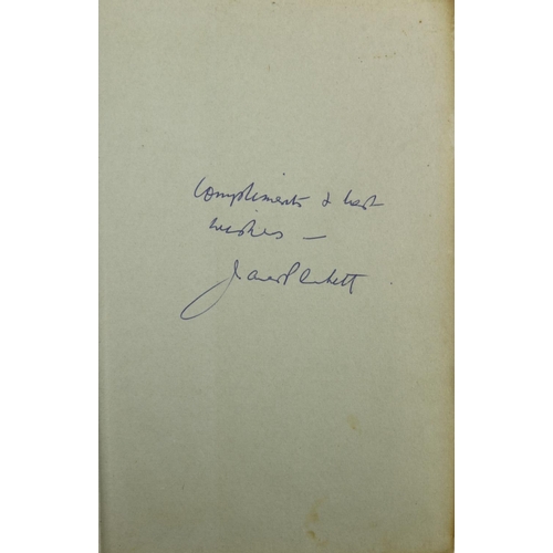 1021 - Plunkett (James) Strumpet City, 8vo L. (Hutchinson) Reprint, Inscribed Compliments and Best Wishes -... 