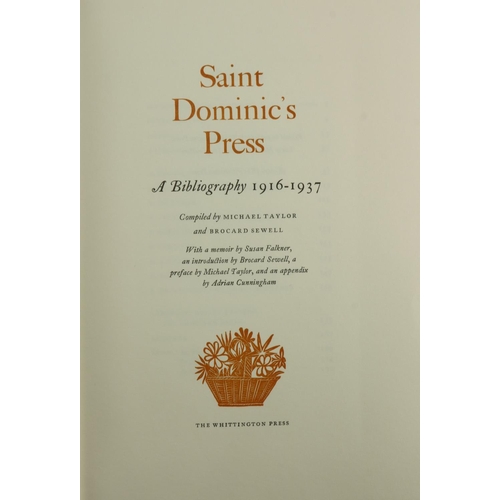 1037 - Bibliography:  Taylor (M.) & Sewell (B.) Saint Dominic's Press - A Bibliography 1916-1937, Sm. f... 