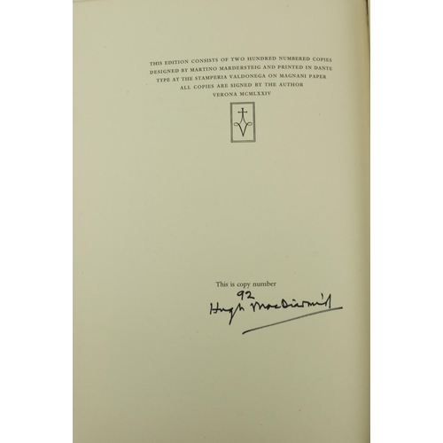 1042 - Signed Limited Edition of 200 CopiesMacDiarmid (Hugh) Direadh 1,2,3, 4to, Italy (Christopher Murray ... 