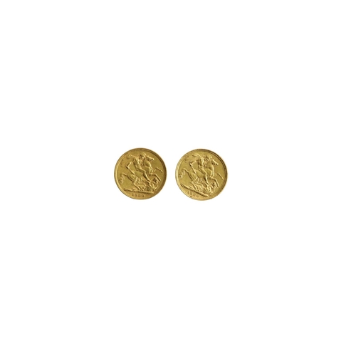 1084 - Coins:  Sovereigns, Two 1889 'Jubilee Head' Queen Victoria full Sovereigns, some wear, as coins, w.a... 