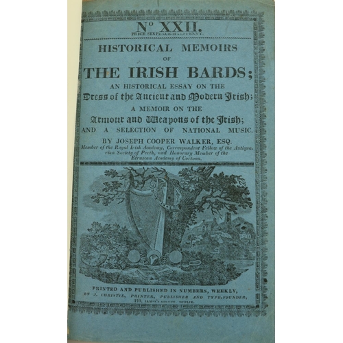 994 - Walker (Joseph C.) Historical Memoirs of the Irish Bards; An Historical Essay on the Dress of the An... 