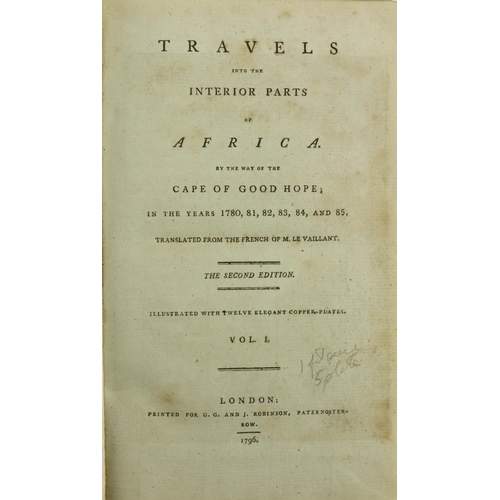 1009 - Le Vaillent (M. August-Nicolas) Travels into the Interior Parts of Africa, By the Way of the Cape of... 