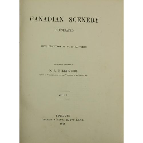 1044 - Willis (N.P.) & Bartlett (W.H.) Canadian Scenery Illustrated, 2 vols. lg. 4to Lond. 1842.&n... 