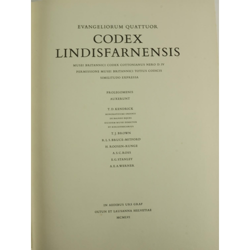 1052 - The Lindisfarne Gospels [Illustrated Volumes] Evangeliorum Quattuor, Codex Lindisfarenis, 2 vols., O... 