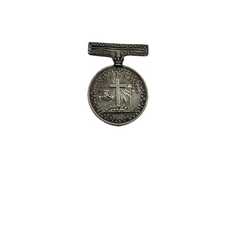 1078 - Medal: [Political, Religious] A rare 19th Century silvered circular Medal, the obverse with central ... 