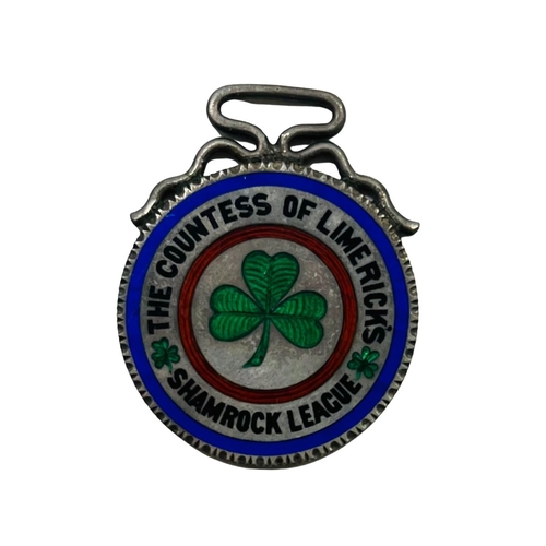 928 - Medal:  County Limerick, A rare circular enamel and silvered Medal, the obverse decorated with centr... 