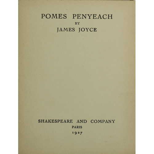 954 - Joyce (James) Pomes Penyeach, 24mo, Paris (Shakespeare and Company) 1927, First Edn., errata slip at... 