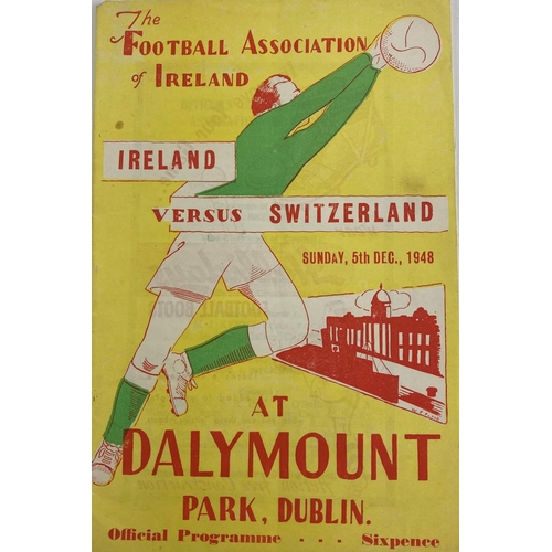 1131 - Programme:  Football, F.A.I., Official Match Programme, Ireland v. Switzerland at Dalymount Park, Du... 