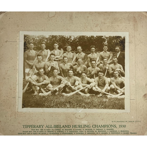 1144 - G.A.A., Photograph, Tipperary 1930, an original black and white Team Photograph of the 1930, All-Ire... 