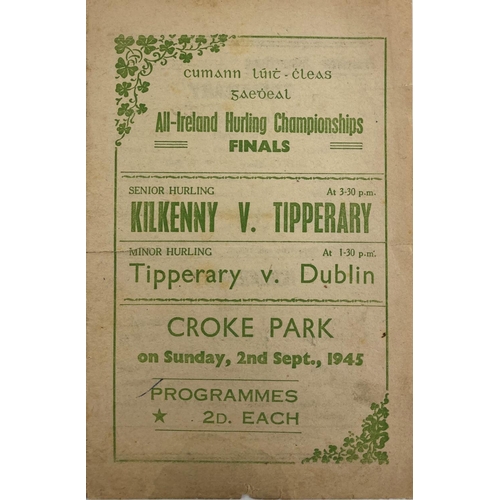 1164 - Kilkenny v. Tipperary - All-Ireland 1945Programme, Hurling 1945, All-Ireland Hurling Finals, Kilkenn... 